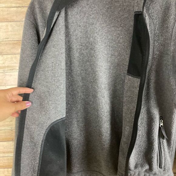 VTG Polo Sport Ralph Lauren Jacket Mens Medium Gray Full Zip Fleece Embroidered - Picture 5 of 6
